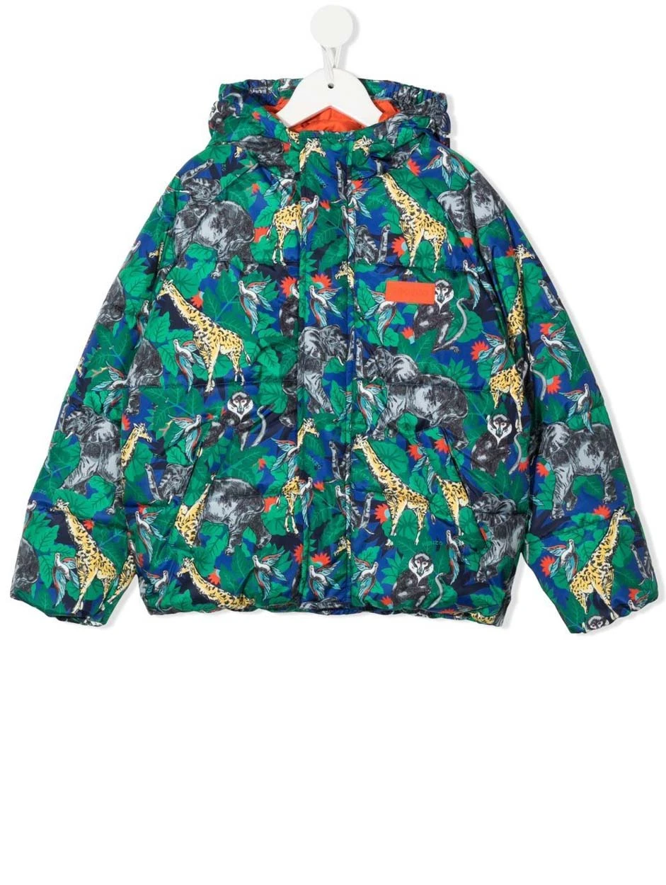 商品【商品预售7天】 Kenzo|Kenzo 男童羽绒服 K26076829 绿色,价格¥815,第1张图片