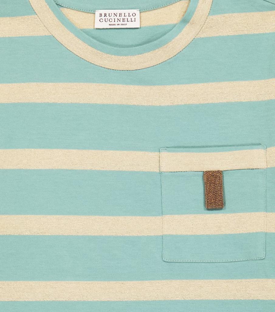 Striped cotton-blend T-shirt商品第3张图片规格展示