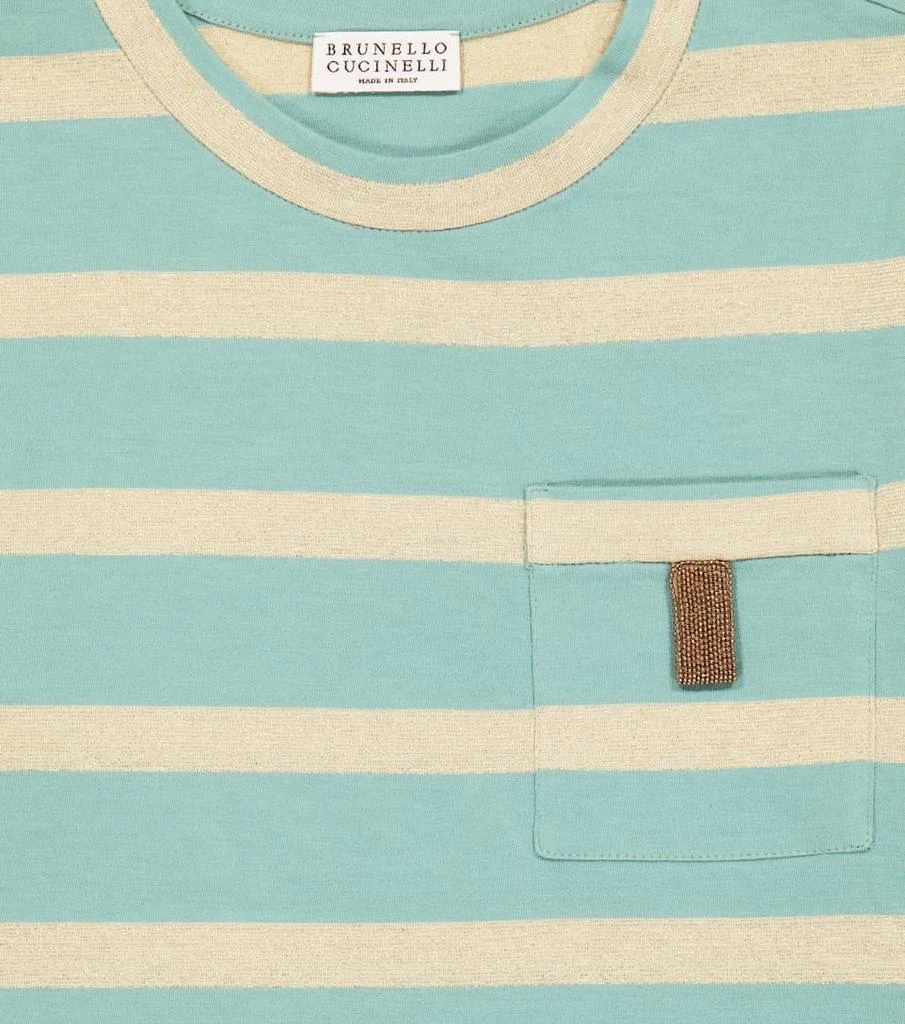 商品Brunello Cucinelli|Striped cotton-blend T-shirt,价格¥780,第3张图片详细描述