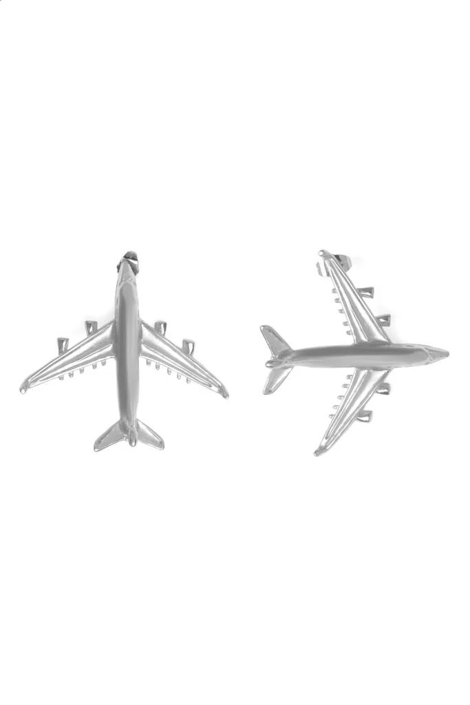 商品Natia X Lako|Silver Airplane Earrings,价格¥2093,第1张图片