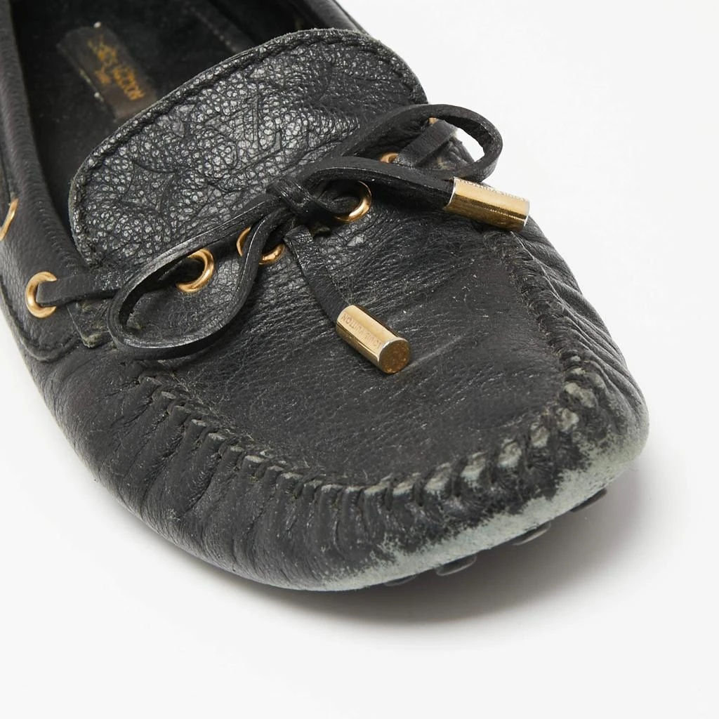 Louis Vuitton Black Monogram Empreinte Leather Gloria Loafers Size 37.5 商品