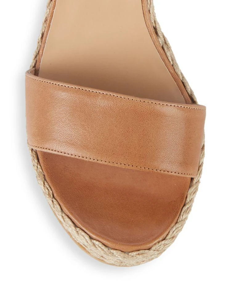 商品Stuart Weitzman|Single Leather Wedge Espadrilles,价格¥3353,第3张图片详细描述