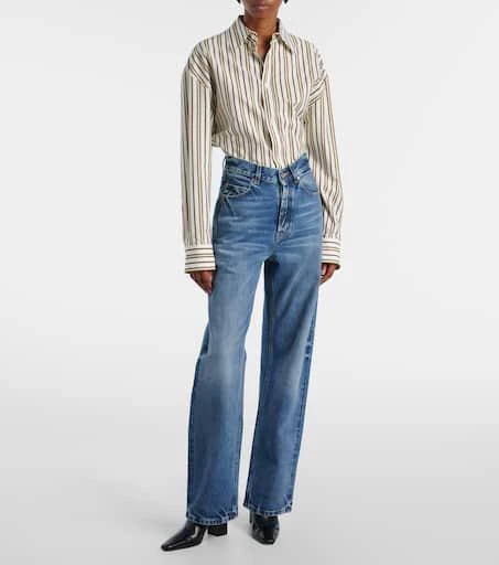 V-Waist阔腿牛仔裤 商品