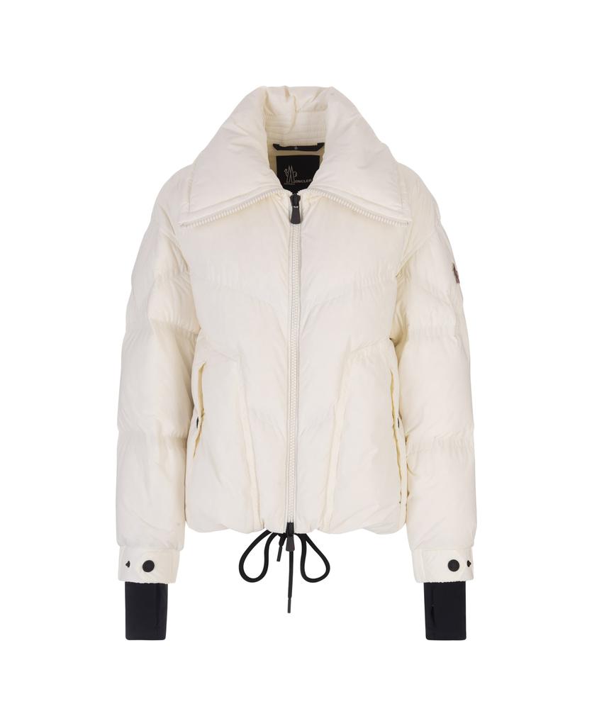 Moncler Grenoble Woman White Cluses Short Down Jacket商品第1张图片规格展示