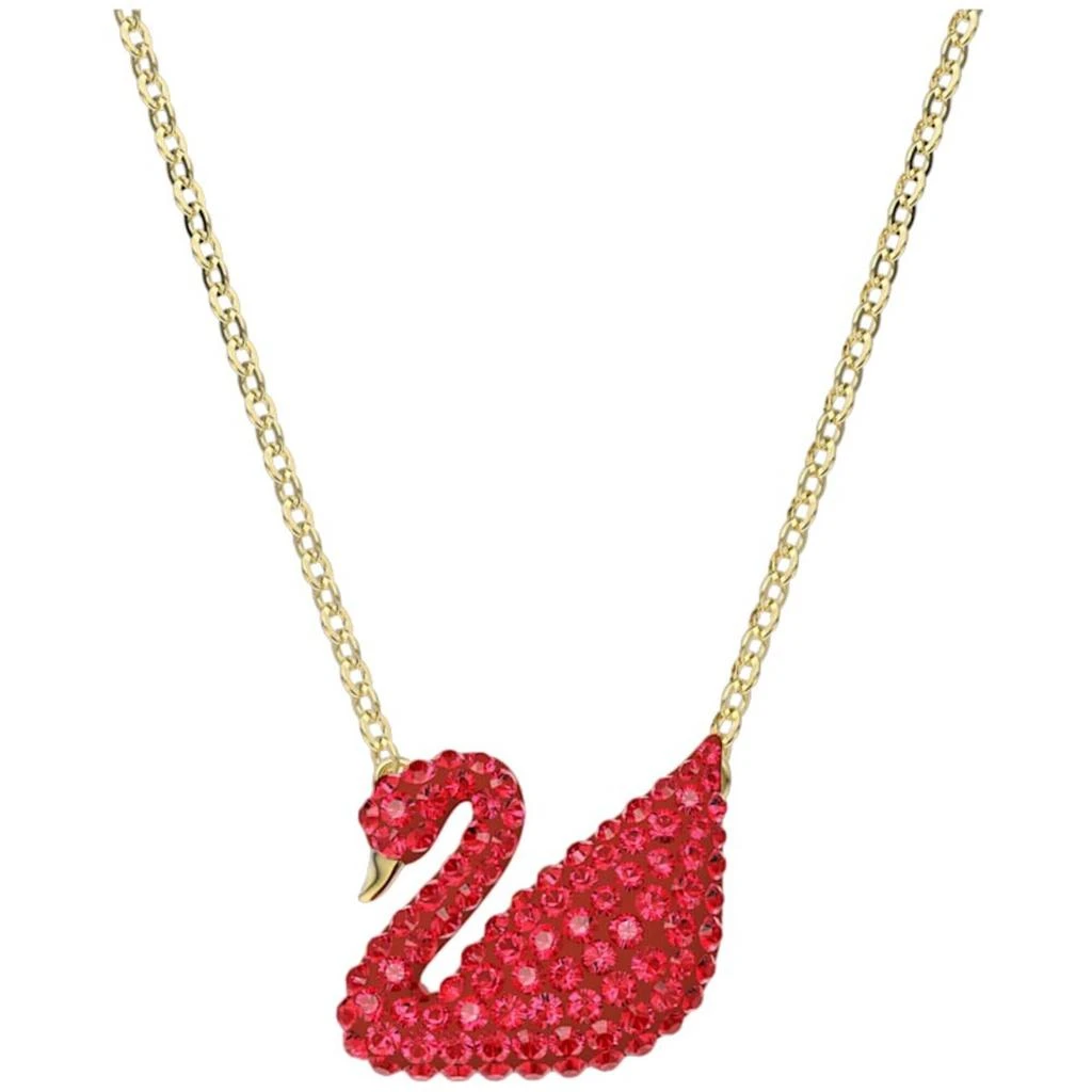 商品Swarovski|Swarovski Women's Pendant - Iconic Swan Bright Red Crystals Gold Tone Plated | 5465400,价格¥779,第1张图片