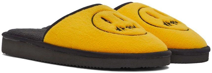 商品Drew House|SSENSE Exclusive Yellow & Black Painted Mascot Slippers,价格¥280,第4张图片详细描述