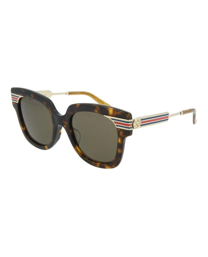 商品Gucci|Web-Stripe Acetate Sunglasses,价格¥1149,第2张图片详细描述