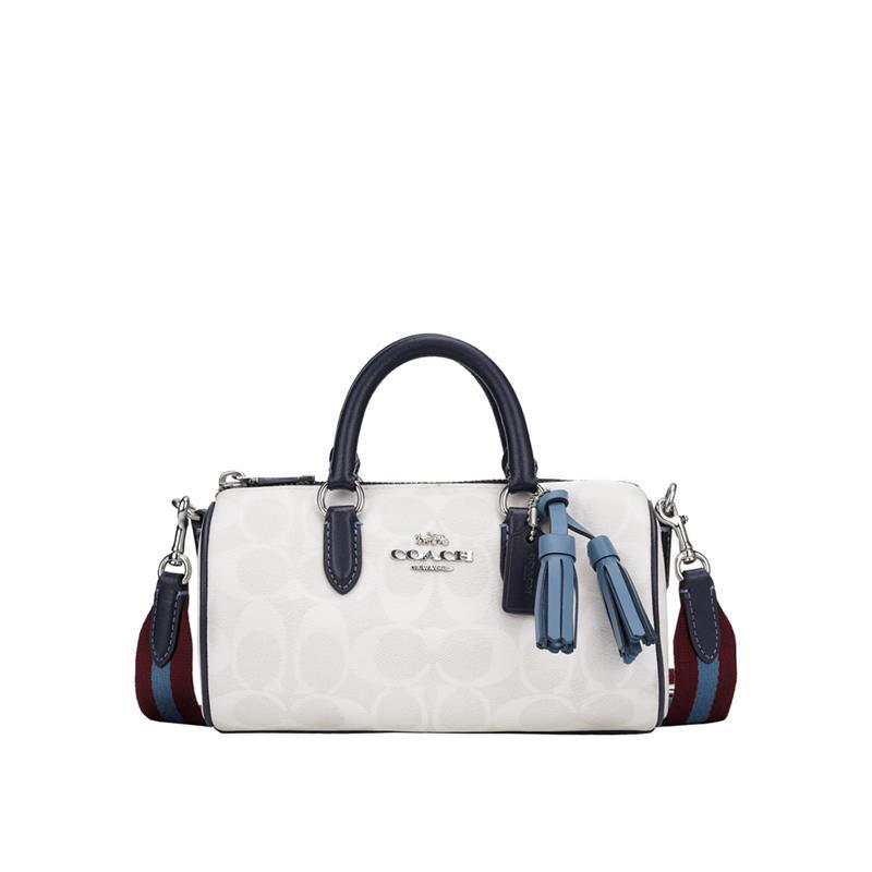 商品[国内直发] Coach|COACH 奥莱款女士PVC配皮单肩斜挎手提包 CB874SVUON,价格¥1752,第1张图片