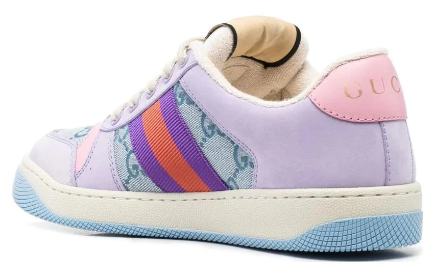 商品[国内直发] Gucci|古驰 Screener 脏脏鞋 低帮系带 时尚板鞋 女款 浅蓝色,价格¥6133,第5张图片详细描述
