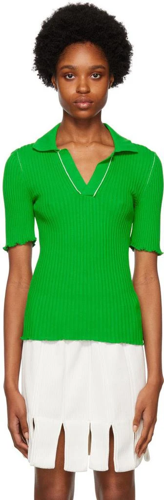 商品Bottega Veneta|Green Cotton Polo,价格¥8177,第1张图片