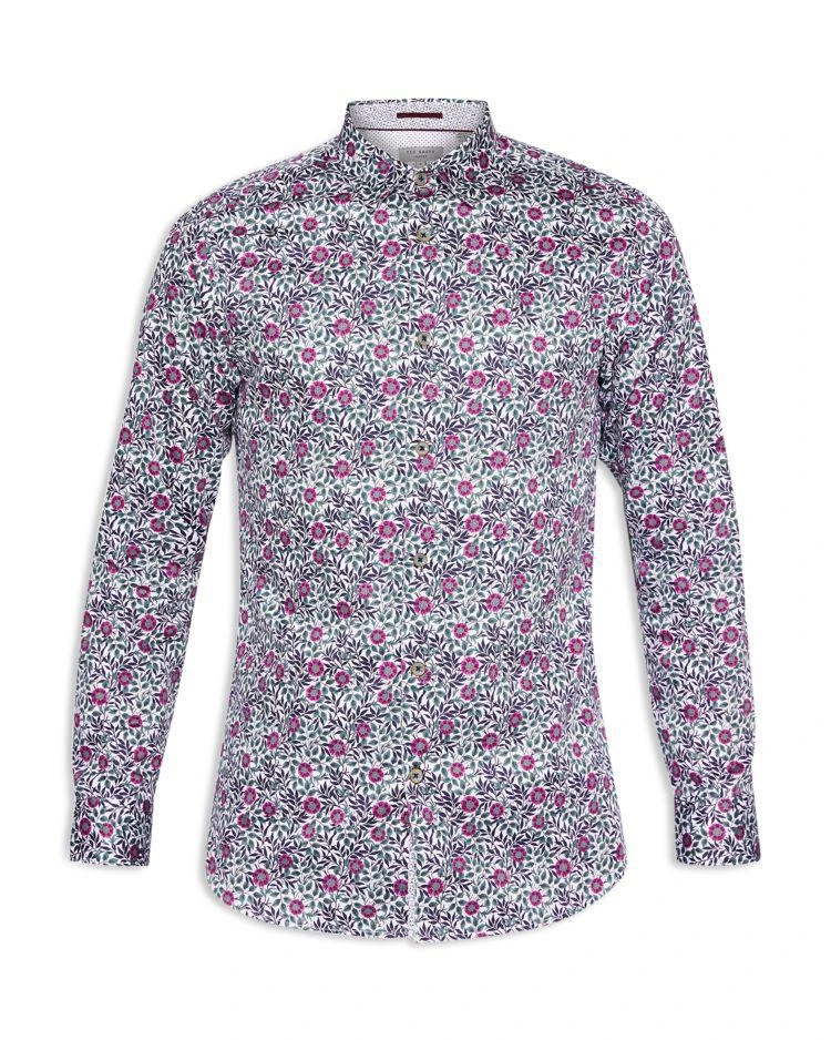 商品Ted Baker London|Odense Floral Regular Fit Button-Down Shirt,价格¥459,第4张图片详细描述