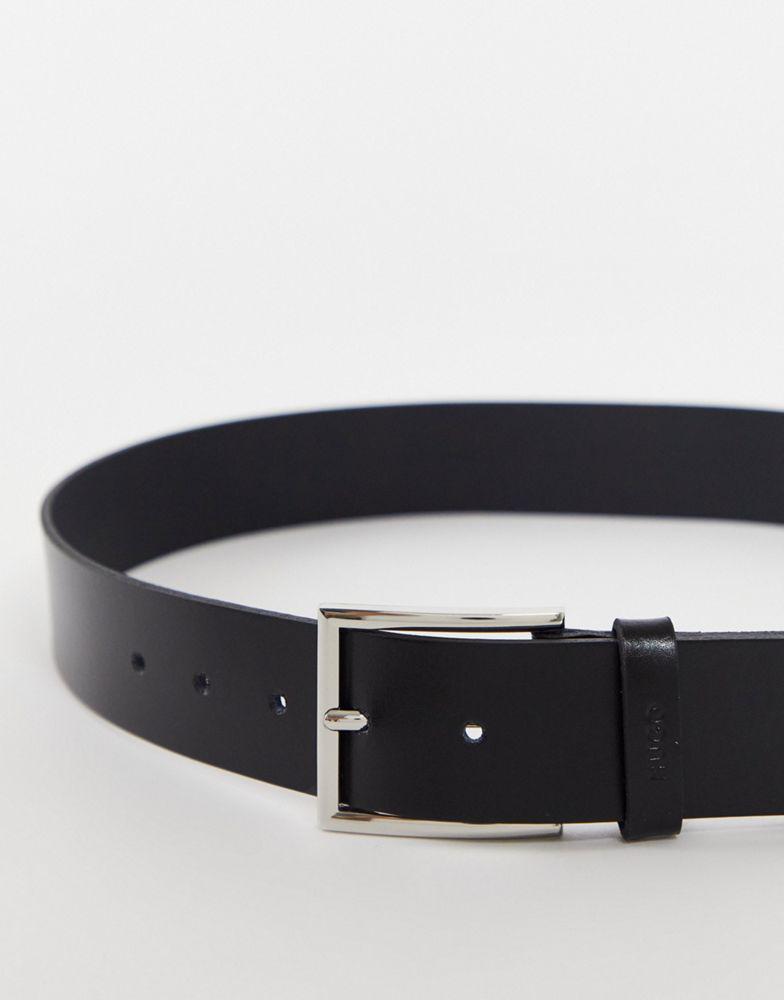 Hugo Giaspo leather belt in black商品第4张图片规格展示