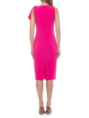 商品ALEXIA ADMOR|Amazon Draped Midi Sheath Dress,价格¥574,第4张图片详细描述