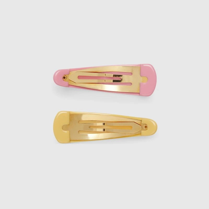 Gucci古驰女孩粉色和黄色儿童发夹 商品