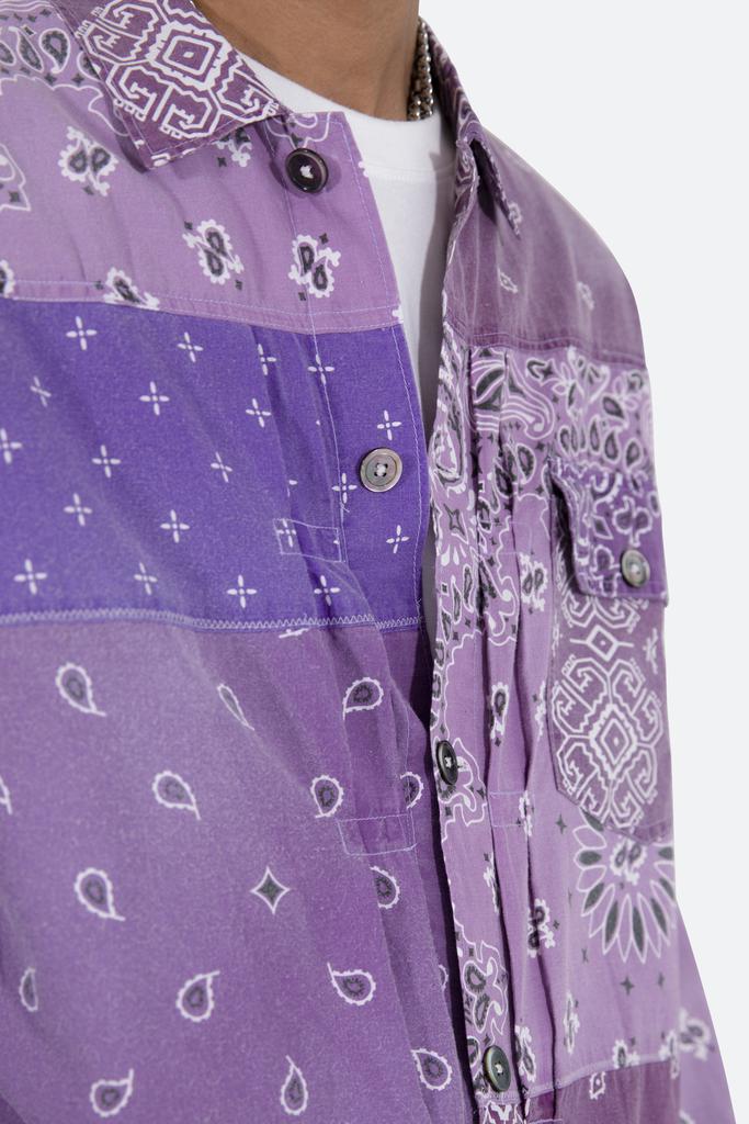 Bandana Trucker Shirt - Purple商品第8张图片规格展示