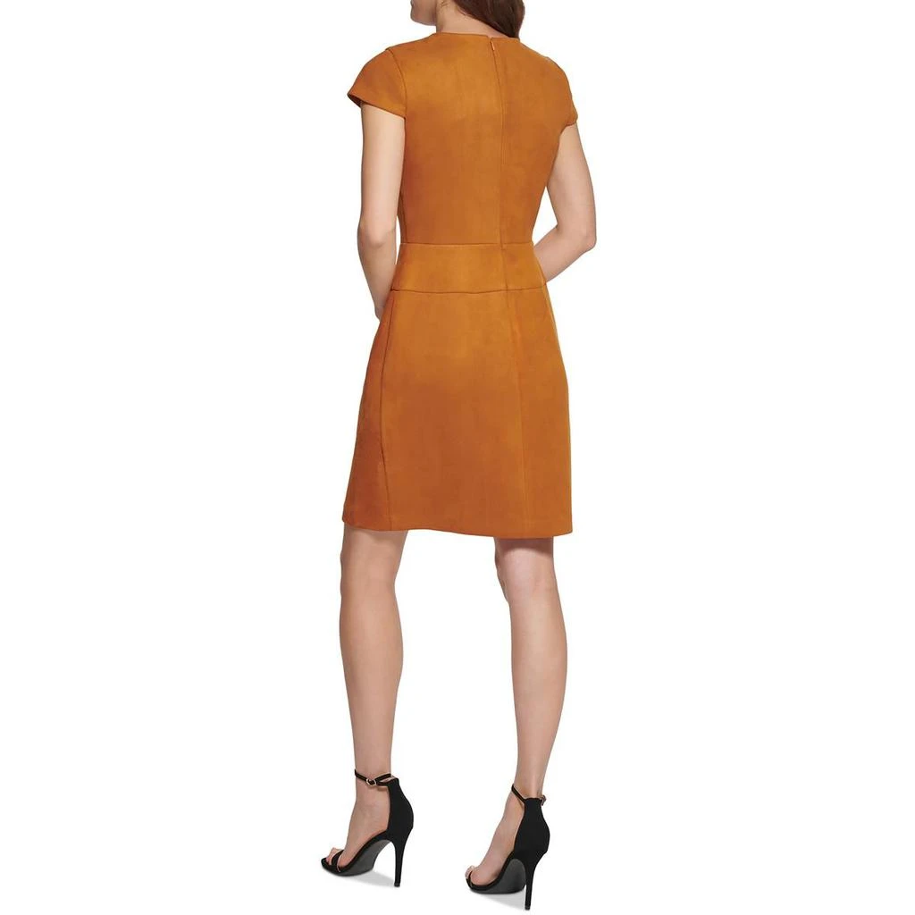 商品DKNY|DKNY Womens Plus Faux Suede Mini Sheath Dress,价格¥174,第2张图片详细描述