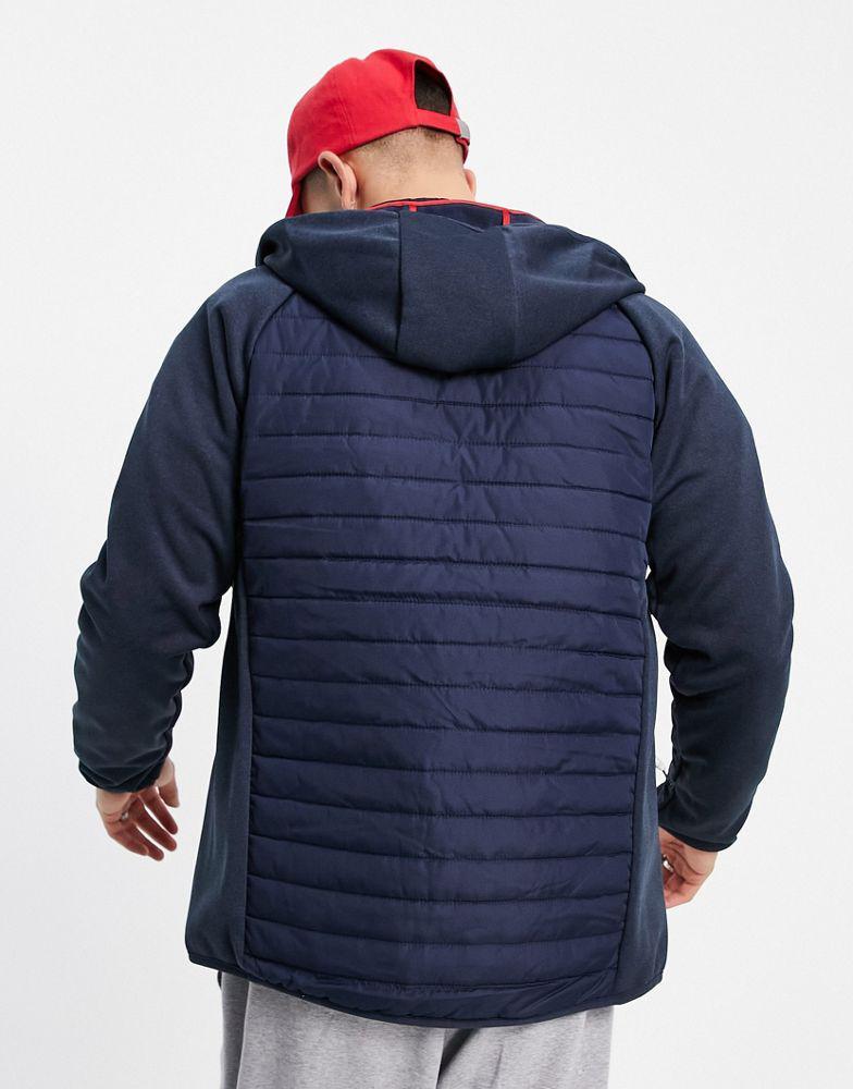 商品Jack & Jones|Jack & Jones Essentials padded jacket with contrast sleeves in navy,价格¥255,第4张图片详细描述