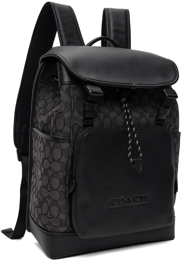 商品Coach|Black League Flap Backpack,价格¥2660,第2张图片详细描述