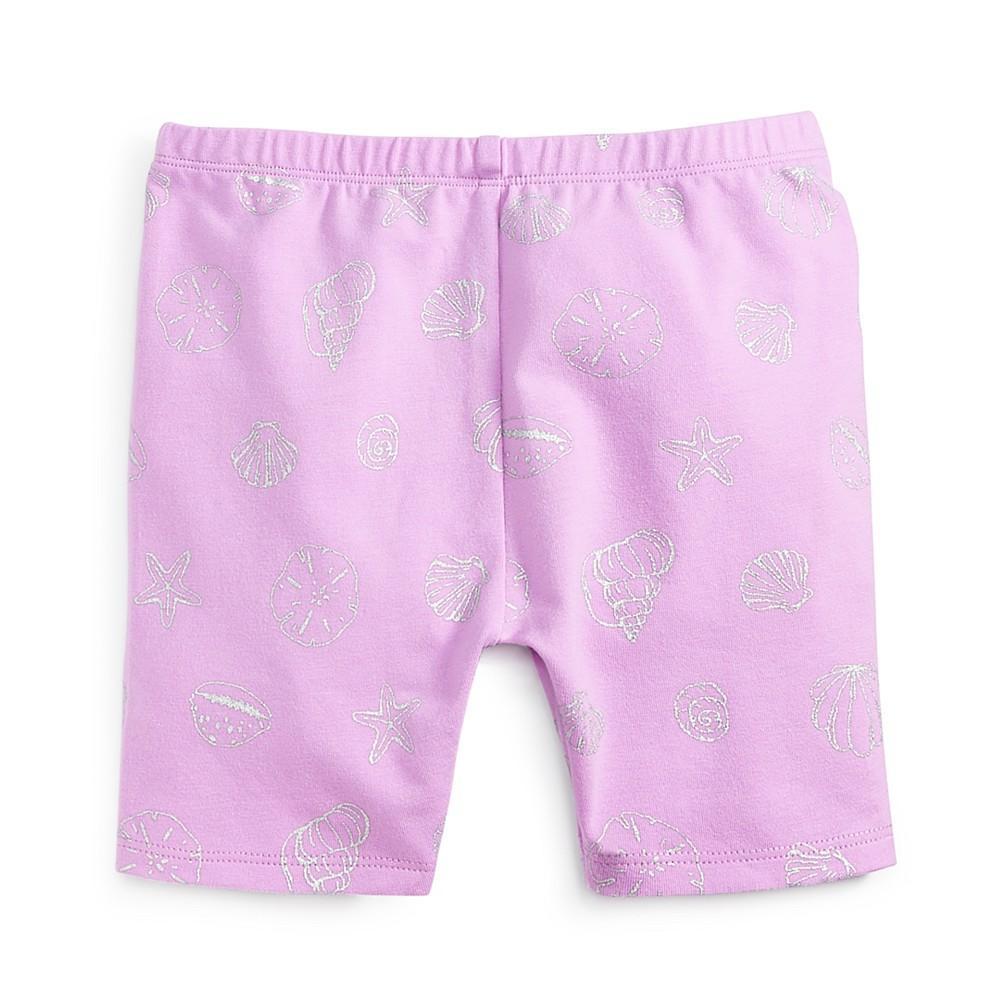 商品First Impressions|Baby Girls Shell-Print Bike Shorts, Created for Macy's,价格¥28,第1张图片