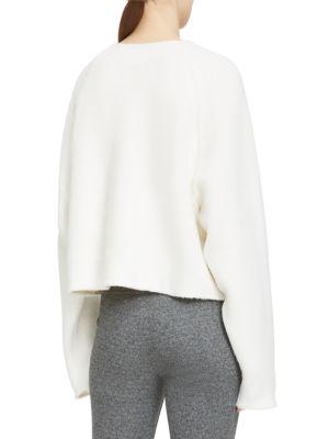 Virgin Wool-Blend Cropped Sweater商品第2张图片规格展示