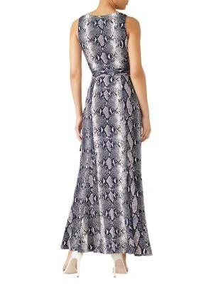 商品Diane von Furstenberg|Elisha Snakeskin Print Silk Wrap Maxi Dress,价格¥975,第2张图片详细描述