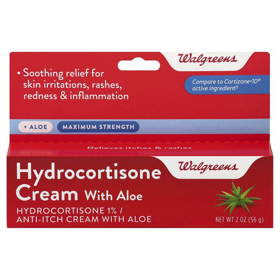 商品Walgreens|Hydrocortisone Cream with Aloe Maximum Strength,价格¥65,第1张图片