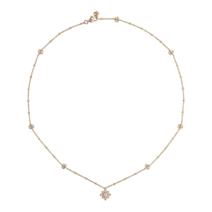 商品Gucci|Flora 18k Rose Gold and diamond necklace - YBB702393001,价格¥19403,第1张图片