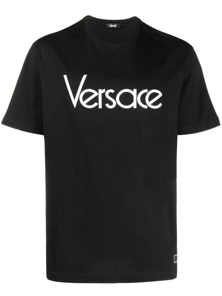 商品Versace|VERSACE Logo-embroidered T-shirt,价格¥2254,第1张图片