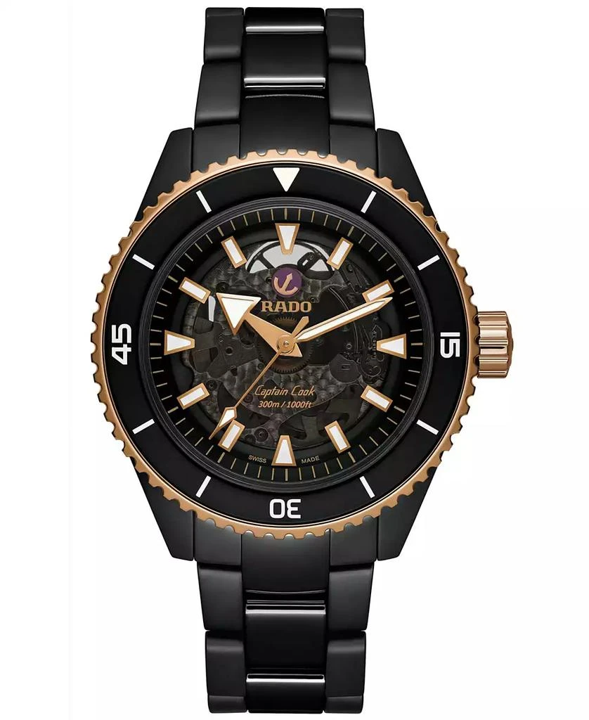 商品Rado|Men's Swiss Automatic Captain Cook High Tech Ceramic Bracelet Watch 43mm,价格¥32305,第1张图片