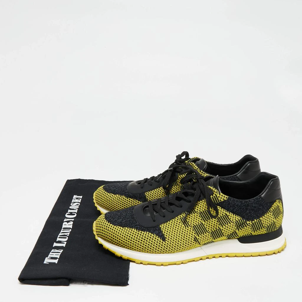 Louis Vuitton Yellow/Black Cotton Knit And Leather Run Away Sneakers  Size 41.5 商品