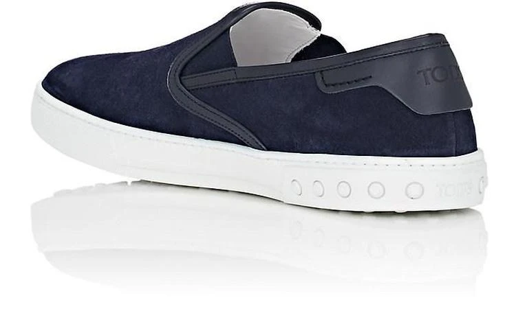 商品Tod's|Leather-Trimmed Suede Sneakers,价格¥983,第3张图片详细描述