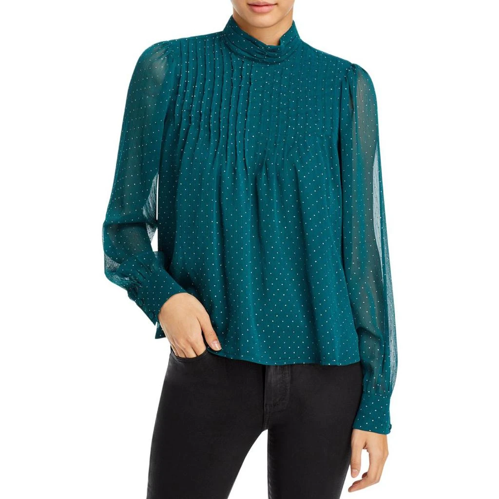 商品AQUA|Aqua Womens Mock Neck Long Sleeves Blouse,价格¥100,第1张图片