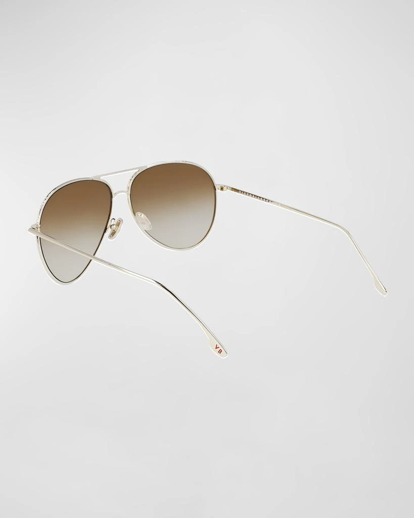 商品Victoria Beckham|Aviator Hammered Metal Sunglasses,价格¥2998,第4张图片详细描述