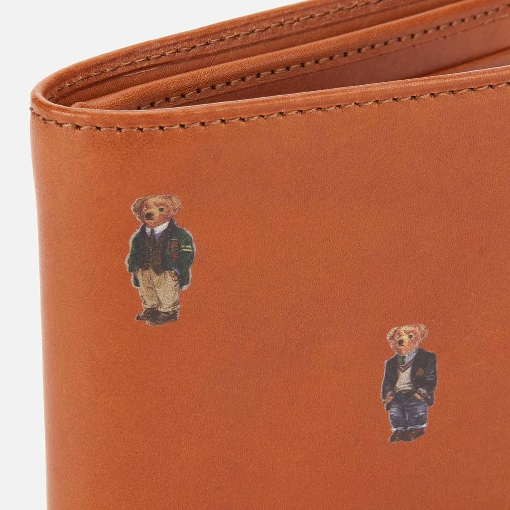 商品Ralph Lauren|Polo Ralph Lauren Men's Smooth Leather Bear Logo Wallet - Tan,价格¥812,第4张图片详细描述