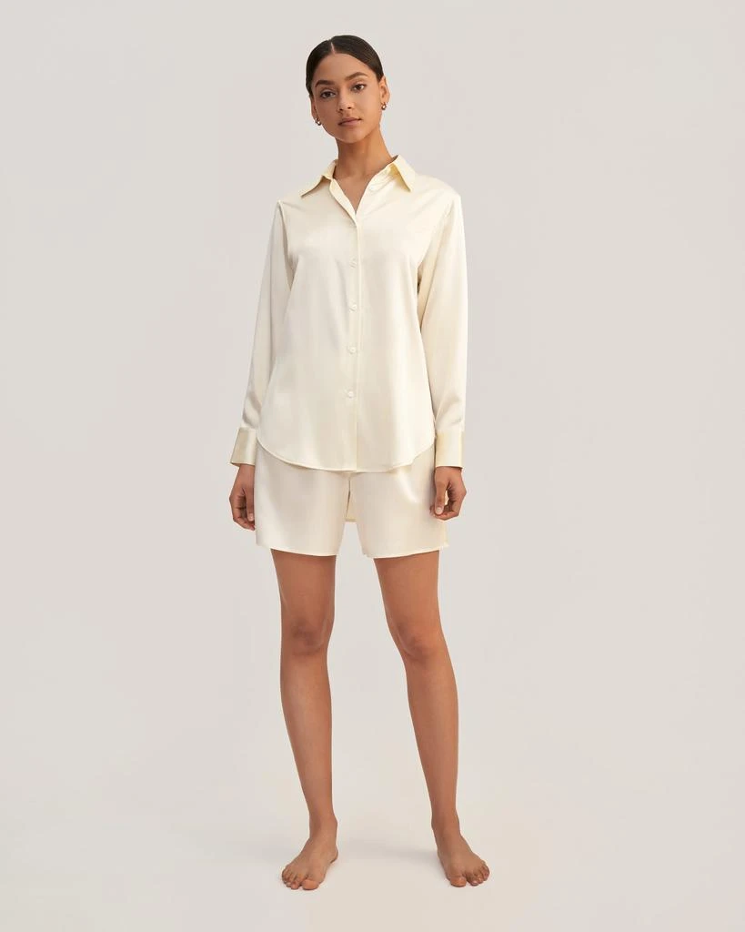 Women's Myrtus Oversized Silk Pajama Set 商品