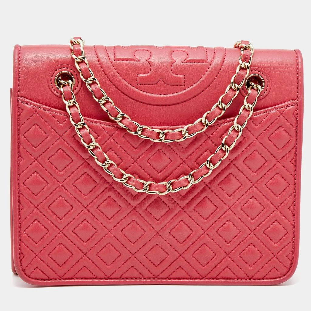 商品[二手商品] Tory Burch|Tory Burch Red Leather Medium Fleming Shoulder Bag,价格¥1157,第1张图片