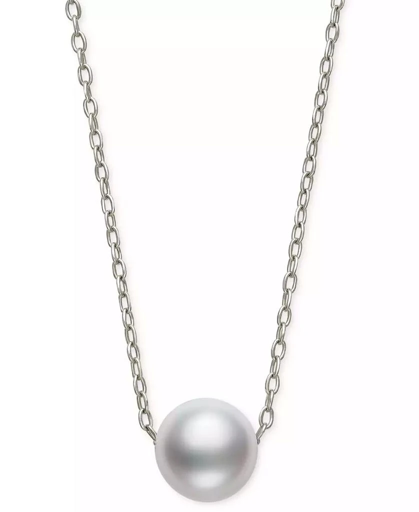 商品Belle de Mer|Cultured Freshwater Pearl (7mm) Slide Pendant Necklace, 16" + 2" extender,价格¥131,第1张图片