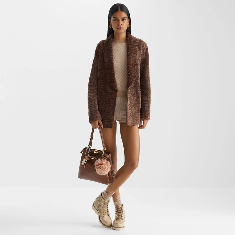 商品Fendi|FENDI/芬迪 女士棕色真丝/棉短裤,价格¥7048,第6张图片详细描述