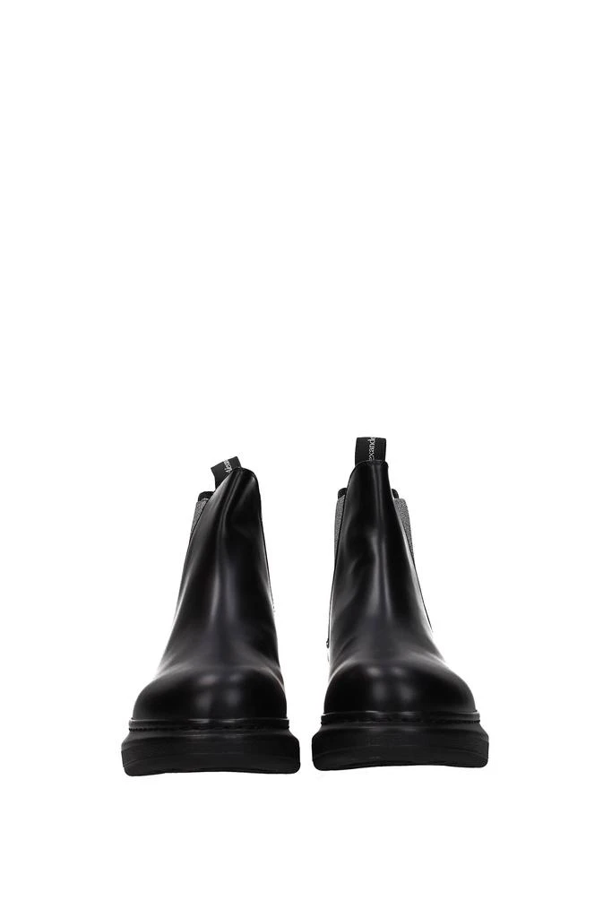 商品Alexander McQueen|Ankle boots Leather Black Silver,价格¥3041,第3张图片详细描述