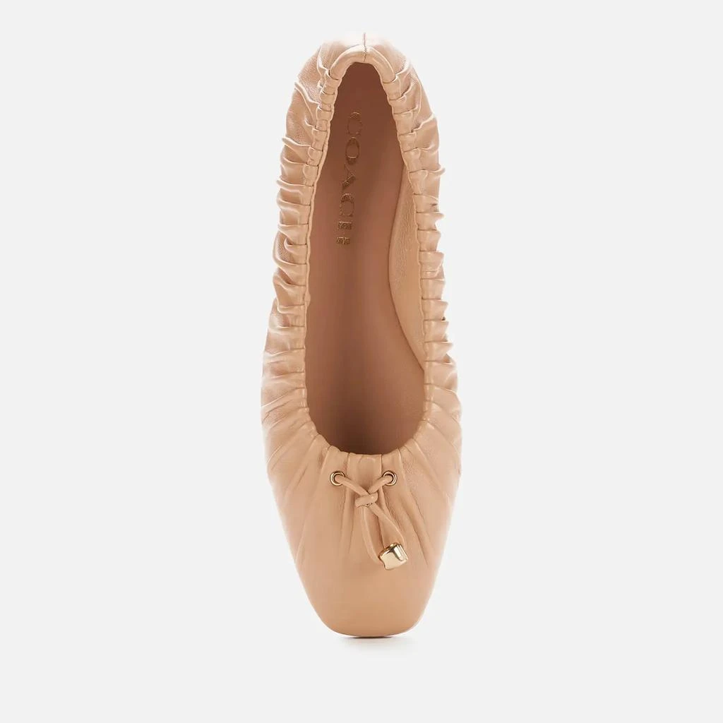 商品Coach|Coach Women's Eleanor Leather Ballet Flats,价格¥624,第3张图片详细描述