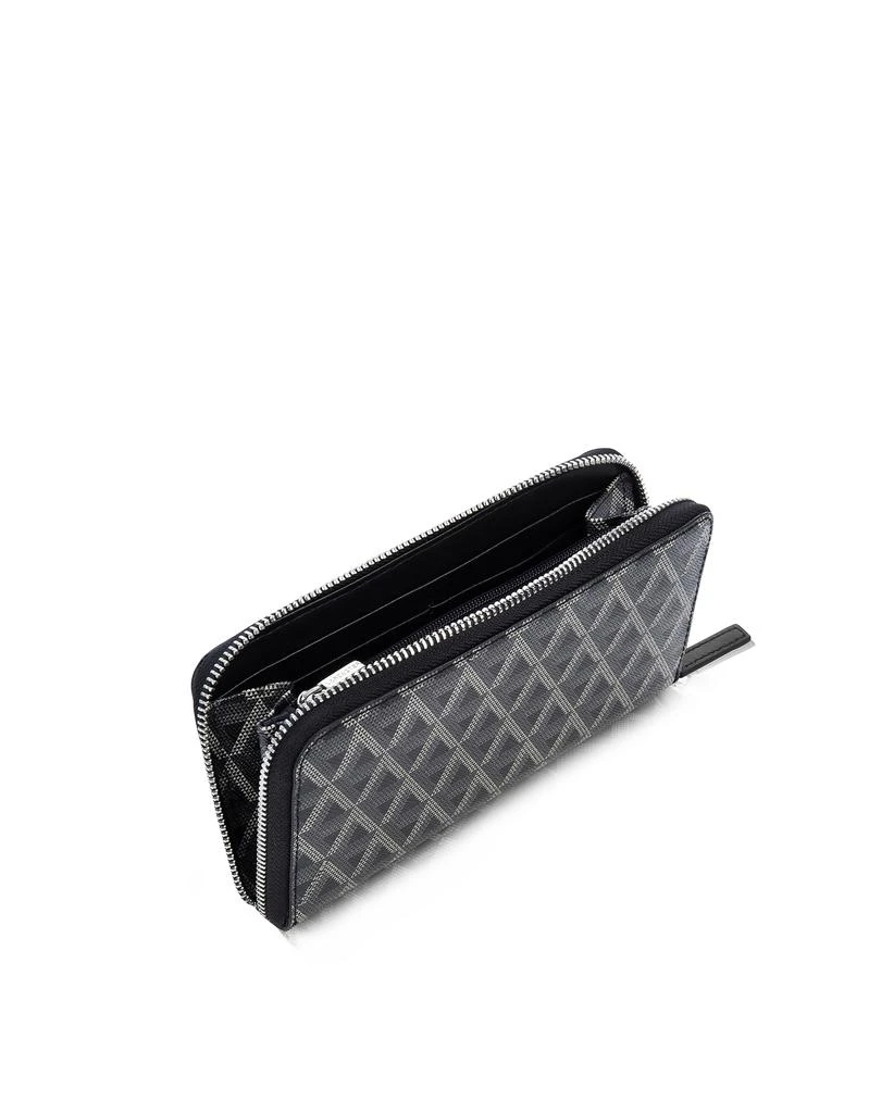 商品Lancaster|Lancaster Paris Ikon涂层帆布和皮革包围拉链欧陆钱包,价格¥578,第2张图片详细描述