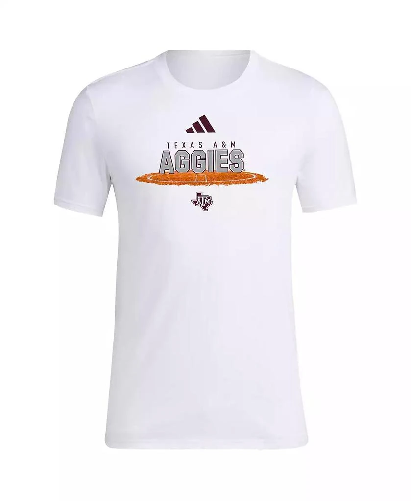 商品Adidas|Men's White Texas A M Aggies Softball Pitcher's Circle T-Shirt,价格¥226,第3张图片详细描述