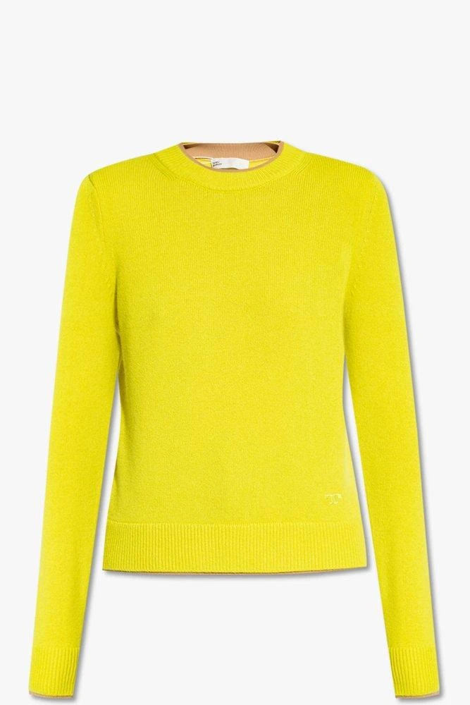 商品Tory Burch|Tory Burch Double Layer Crewneck Knitted Sweater,价格¥2711,第1张图片