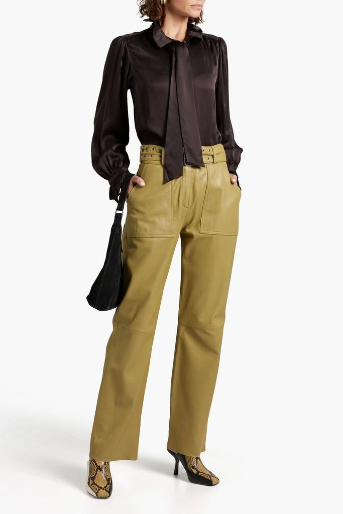 商品Equipment|Tie-neck silk-satin blouse,价格¥575,第2张图片详细描述
