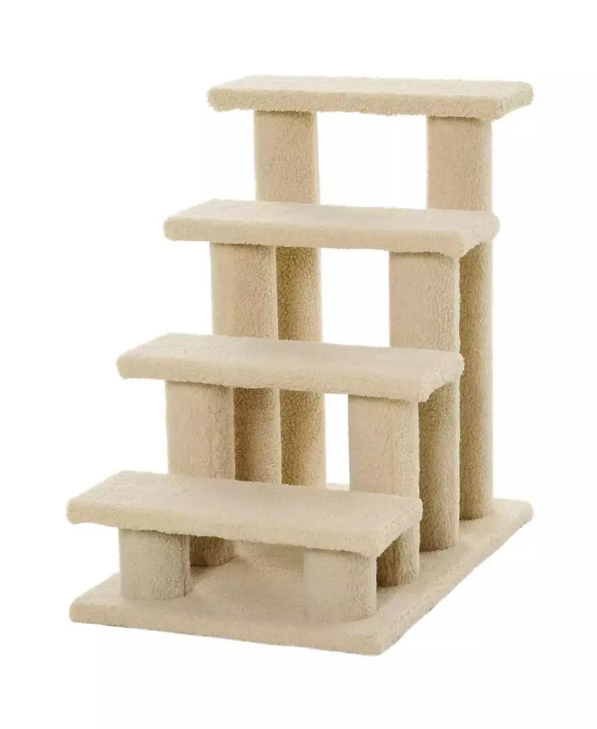 商品PawHut|24'' Cat Tree 4-Step Stairway Perch Scratcher Pet Steps Dog Ramp,价格¥455,第1张图片