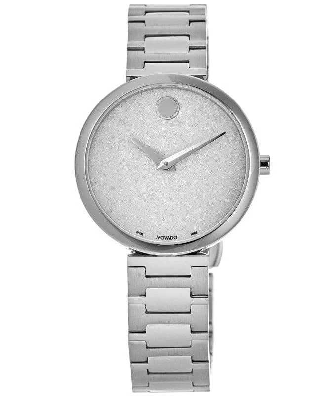 商品Movado|Movado Museum Classic White Dial Stainless Steel Women's Watch 0607518,价格¥3652,第1张图片