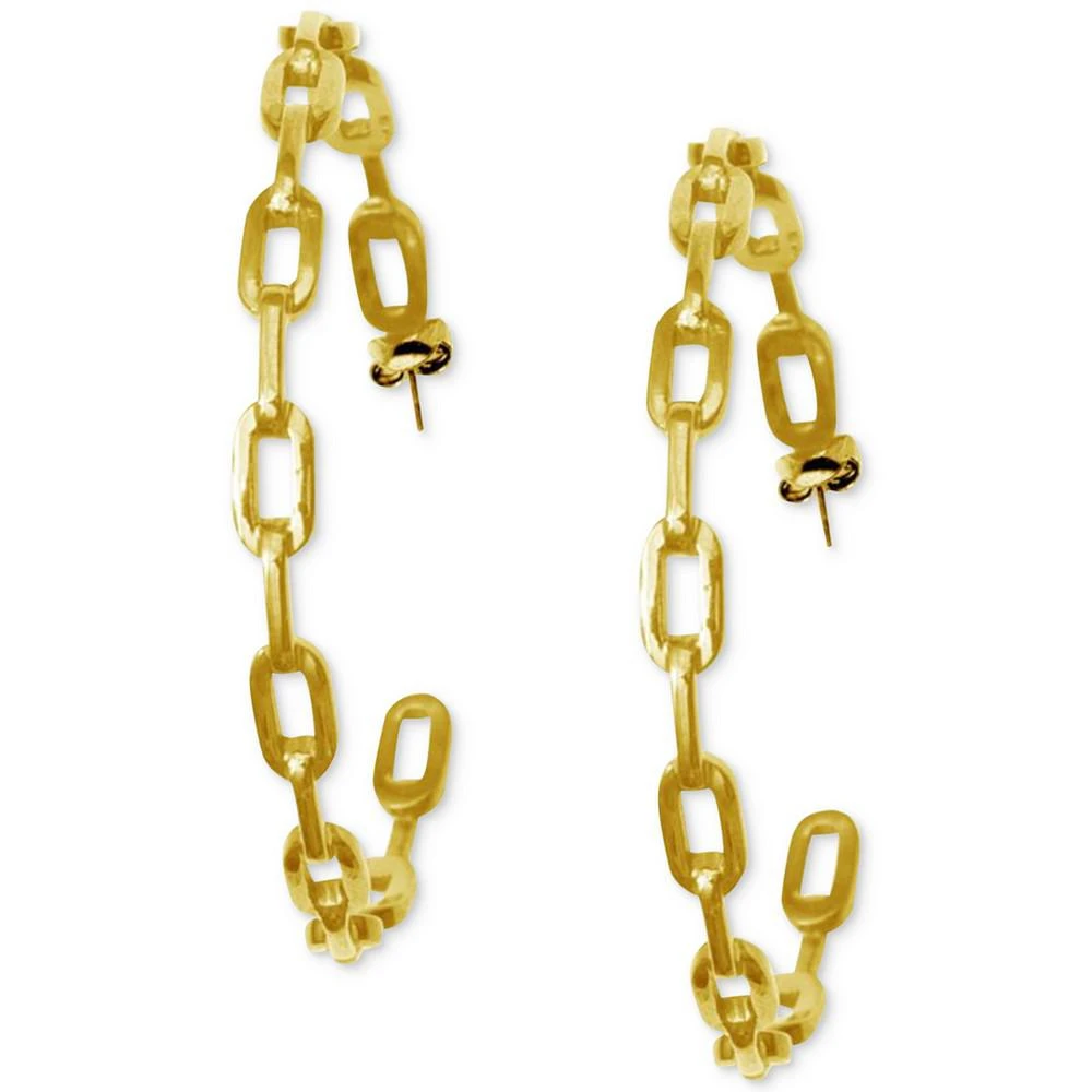 商品ADORNIA|14k Gold-Plated Large Link Hoop Earrings, 2.5",价格¥220,第1张图片