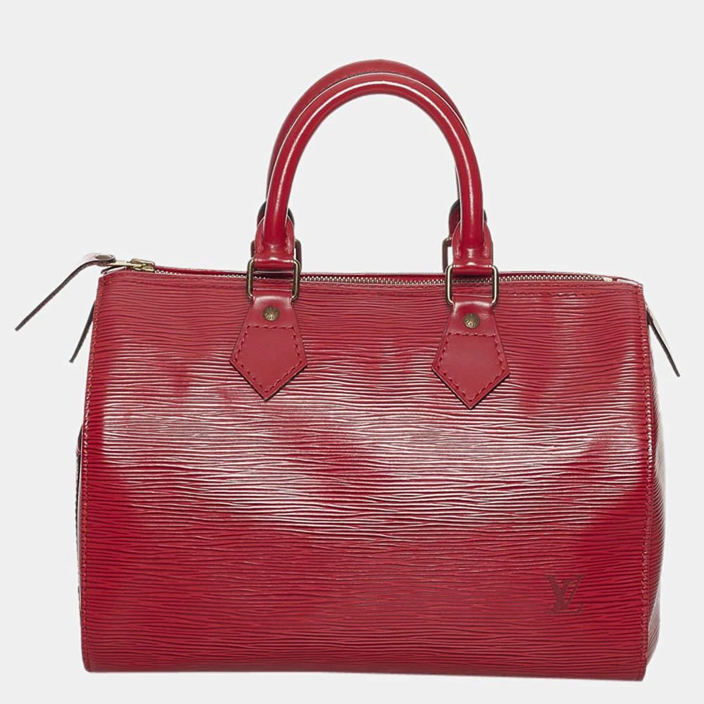 商品[二手商品] Louis Vuitton|Louis Vuitton Red Epi Speedy 25 Bag,价格¥4891,第3张图片详细描述