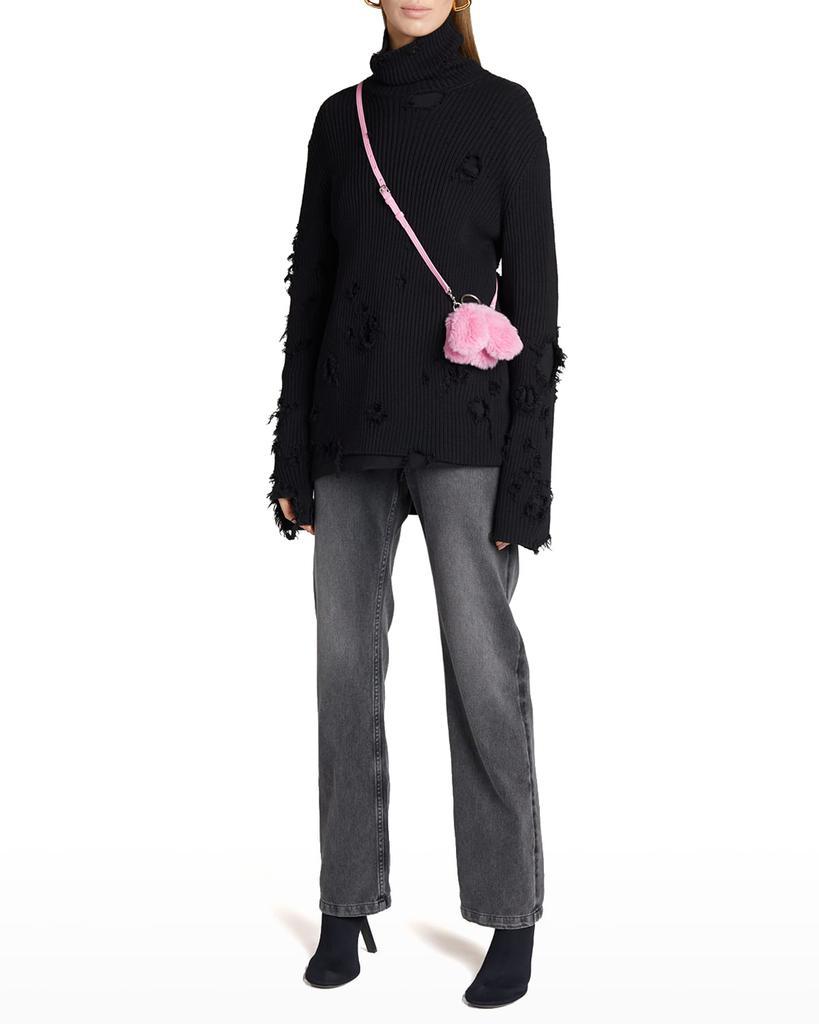商品Balenciaga|Bunny Ears Faux-Fur iPhone 12 Case/Crossbody Bag,价格¥2362,第7张图片详细描述
