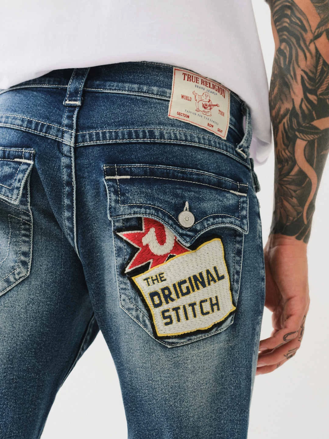 商品【商品预售7天】 True Religion|True Religion 男士牛仔裤 108493IPLM 白色,价格¥1438,第5张图片详细描述
